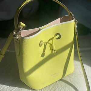 Kate spade yellow bucket purse